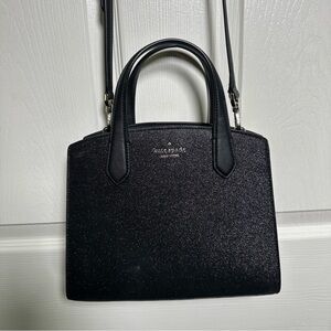 Kate Spade New York Tinsel Glitter Crossbody Purse Black Formal Evening Party